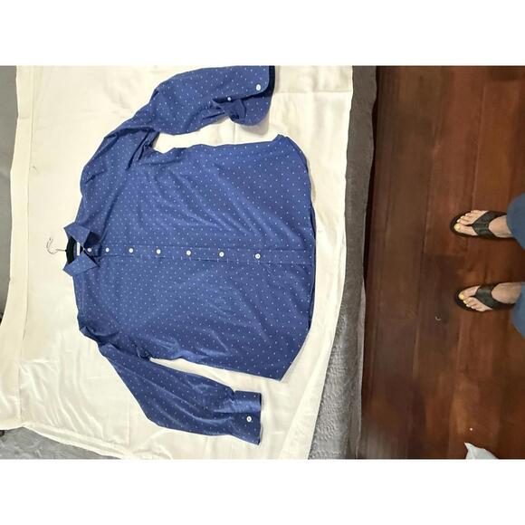 Old Navy Mens The Signature Shirt Size XL Slim Fit Blue - Picture 4 of 5